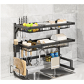 Imagem da oferta Escorredor Kitchen Rack Aço Inoxidável Preto 85cm com Prateleira