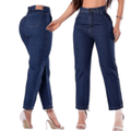 Imagem da oferta Calça Jeans Mom Feminina Cintura Alta Reta Barra Soltinha