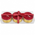 Imagem da oferta Kit 3 velas rechaud vermelhas com glitter para decoracao de natal ceia e mesa posta