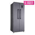 Geladeira Refrigerador HQ Frost Free Side By Side 460 Litros Cinza HQ-460SBSFF (127V)