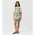 Imagem da oferta Vestido T-Shirt Curto com Estampa Tropical e Abertura nas Costas