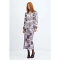 Imagem da oferta Saia Mango Midi Tie Dye Roxa