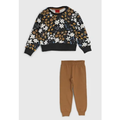 Imagem da oferta Conjunto Infantil Kyly Floral Cropped com Calça Preto