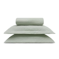 Imagem da oferta Kit Colcha com Porta Travesseiros Linenn Casal - Appel Cinza