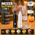 Imagem da oferta Mini Mixer Misturador De Bebidas Elétrico 2 Em 1 Portátil Recarregável Mexedor De Ovos Leite Whey Café Espuma Shake Drinks Capuccino Suco