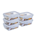 Imagem da oferta Kit com 5 potes de vidro 640ml hermético
