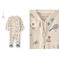 Imagem da oferta Kit Macacão Bebê Com Pé Estampado Bege Carter's