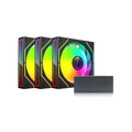 Imagem da oferta Kit com 3 Ventoinhas C3Tech F9 120mm ARGB Com Controladora 4 Pinos Preto - F9-L660BKRGB