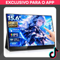 Imagem da oferta Monitor Portátil 15,6" IPS Full HD Tela Touch e Não Touch Plug and Play Compatível com Notebook PS5 Xbox e Switc