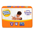 Imagem da oferta Fraldas Pom Pom Protek P x 54 unidades