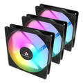 Imagem da oferta Kit Ventoinhas Acegeek Rw12 3x1, Rainbow, 3x120mm, Preto