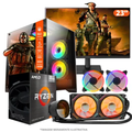 Imagem da oferta PC Gamer Amd Ryzen 5 5600gt 16gb Ram Placa De Video Radeon Vega 7 SSD 480GB Fonte 550w Water Cooler + Monitor 23 LED