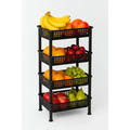 Imagem da oferta Fruteira De Chao Estante Com 4 Prateleira Organizadora De Plástico Modular Multiuso Para Cozinha Quarto Sapateira