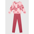 Imagem da oferta Conjunto Infantil Brandili Blusa e Calça Rosa