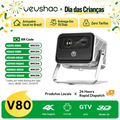 Imagem da oferta Vevshao v80 4k projetor completo hd1080p 2200 ânis lumens android 11.0 wifi 6 projetores de cinema em casa de vídeo co