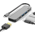 Imagem da oferta Okut Hub Usb-c Tipo C Dock Thunderbolt Hdmi 4k Usb 3.0 Cinza