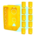 Imagem da oferta Kit 10 Caixa De Embutir 4x2 Luz Parede Tramontina Amarela