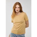 Imagem da oferta Camiseta Feminina Lança Perfume Logo Metalizado Caramelo
