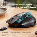 Imagem da oferta Rato mudo bluetooth com tela sem fio carregável dpi ajustável personalizado inclinação inferior ergonômico mouse de