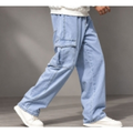 Imagem da oferta Calça Cargo Jeans Larga