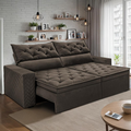 Imagem da oferta Sofá Retrátil Reclinável 2,30m Essence Velusoft Cama inBox