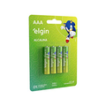 Imagem da oferta Pilha Alcalina, Elgin, Palito AAA, Blister com 4