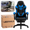 Imagem da oferta Cadeira Gamer E Escritorio Ergonômica Tecido Em Couro Encosto Regulável Com apoio Para Pés