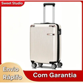Imagem da oferta Mala de Bordo Rígida Sweet Studio Bege para Viagem, 55 cm, com Rodas Duplas e Cadeado