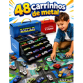 Imagem da oferta Maleta 48 Carrinhos + Tapete Pista 40x60 Estacionamento Infantil
