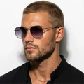 Imagem da oferta Óculos De Sol Hexagonal Grafite Unissex Proteção Moda Verão Masculino Summer Homem Metal Mulher Mais Vendido Premium