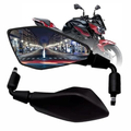 Imagem da oferta Par De Retrovisor Z400 Haste Curta Rebaixada 90° Lente Convexa Honda