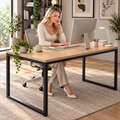 Imagem da oferta Mesa Escritório Industrial 150x60 Reforçada Pés De Aço