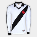 Imagem da oferta Camiseta Vasco da Gama 1988 Manga Longa Masculina - Branco e Preto