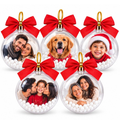 Imagem da oferta Kit 10 Bolas de Natal Personalizadas com Foto Acrílico Enfeite Árvore Natalina Presente Família Decoração