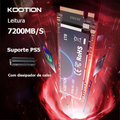 Imagem da oferta KOOTION X16Plus M2 SSD NVMe Gen4 7200Mbps(funciona no PS5)(AliExpress)297 1TB