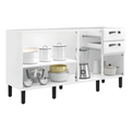 Imagem da oferta Balcão Itatiaia New Premium de Aço 160cm 4 Portas 2 Gavetas