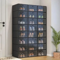 Imagem da oferta Kit 10 Caixas Organizadora Pretas Guardar Sapato Tênis