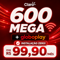 Imagem da oferta Claro Fibra 600 Mega por R$ 99,90mês + Globoplay Incluso!