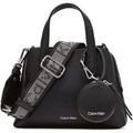 Imagem da oferta Calvin Klein Bolsa transversal Millie 2 em 1 com compartimento triplo Pretoprata One Size