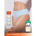 Imagem da oferta LUVLETTE 3 Pacotes de Calcinha Básica de Algodão Macio com Estampa Floral e Renda na Cintura Média