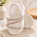 Imagem da oferta Sandália Infantil Menina Brilho Strass (20 ao 27, 2 cores)