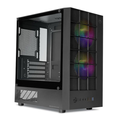 Imagem da oferta Gabinete Gamer Mancer Grimore Mini-Tower Lateral de Vidro 2 Fans Rainbow Preto MCR-GRM-BK