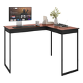 Imagem da oferta Mesa Escrivaninha Em L Mel Cobre Para Notebook Estudo Home Office