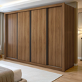 Imagem da oferta Guarda Roupa Casal Liv 4 Portas MarromCarvalho