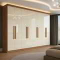 Imagem da oferta Guarda-Roupa Casal Paris 8 Portas 4 Gavetas - Off WhiteCinamomo