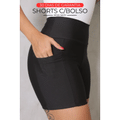 Imagem da oferta Shorts Academia Feminino Modelador Com Bolso Zero Opacidade