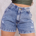 Imagem da oferta Short Mon 100% Boyfriend Meia Coxa Cintura Alta