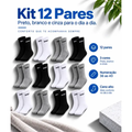 Imagem da oferta 12 Pares De Meias Masculinas Cano Alto Grossa Algodão Oferta