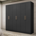Imagem da oferta Guarda Roupa Casal 6 Portas em Mdp 180cm Paris Espresso Móveis Preto