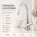 Imagem da oferta Torneira Lavatório Banheiro Bica Móvel Abs ¼ V. C-72 (1095) Prateado Brilhante